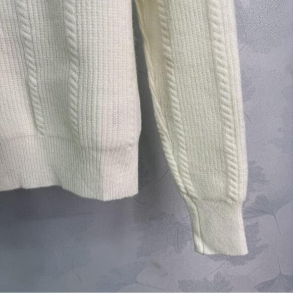 Miu Miu Ivory Cable Knit Sweater - Picture 7 of 8